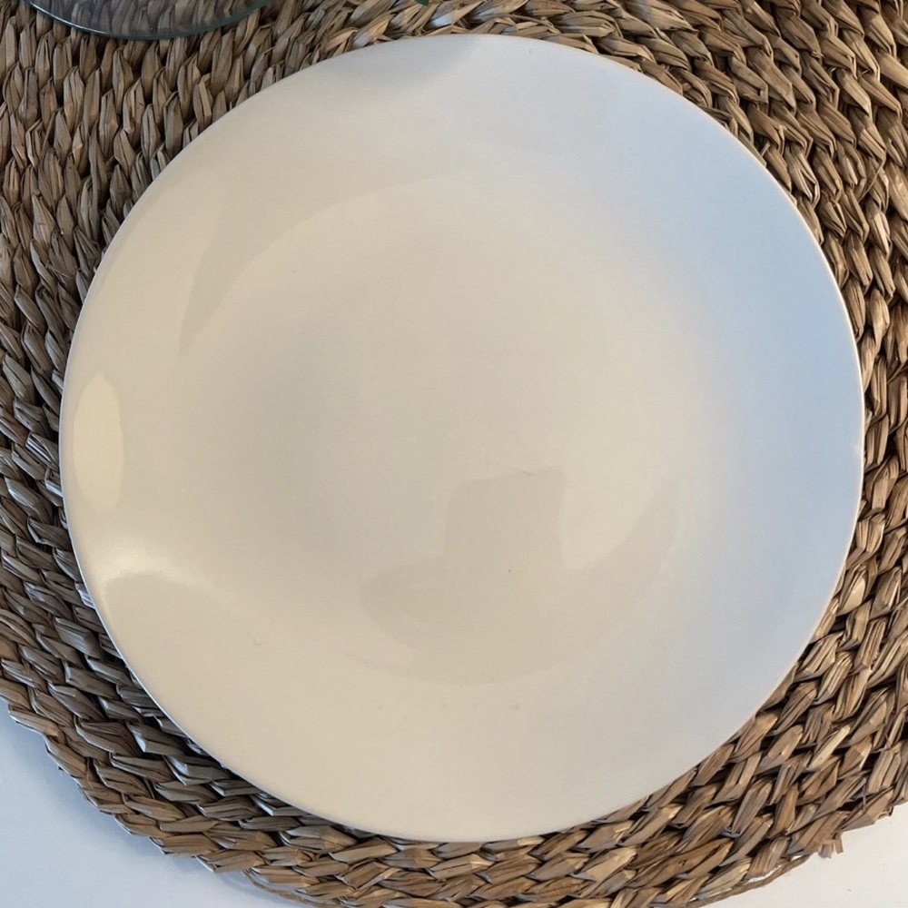 IKEA DINERA Salad Plate Ivory Glossy Stoneware 8” Diameter Replacement